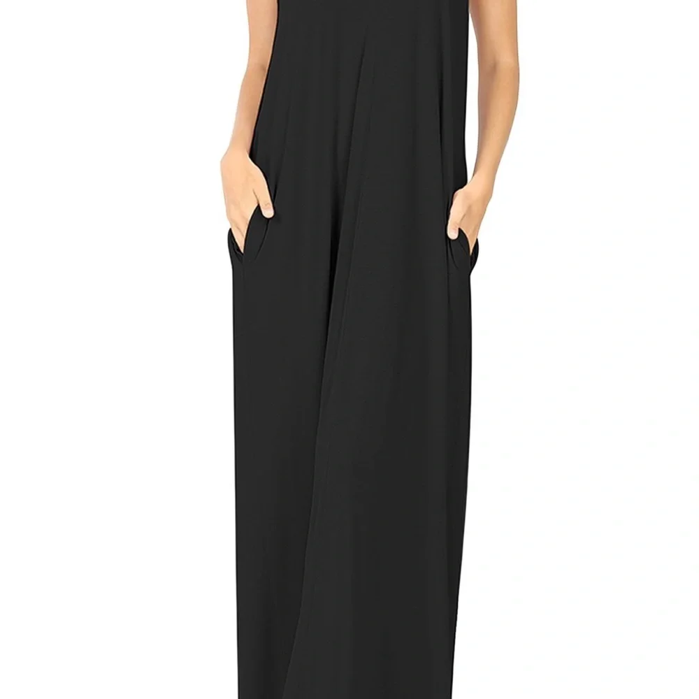 Brand New Black V-Neck Maxi With Pockets & VARIOUS - Picture 8 of 12